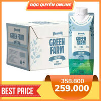 Thùng sữa tươi tiệt trùng Green Farm cao đạm ít béo Vinamilk hộp 250ml (12 Hộp)