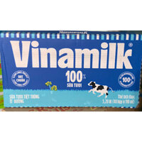 Thùng Sữa Tươi Tiệt Trùng Vinamilk 100% Ít Đường hộp 110ml ( Thùng 48 hộp*110ml )