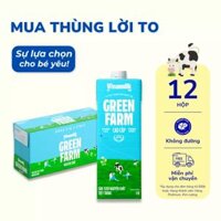Thùng sữa tươi tiệt trùng Green Farm không đường Vinamilk hộp 1L (12 Hộp)