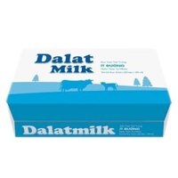 Thùng Sữa tươi tiệt trùng Dalat Milk ít đường 180ml (lốc 4 hộp)