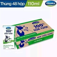 Thùng Sữa Tươi Tiệt Trùng Vinamilk có đường hộp 110ml