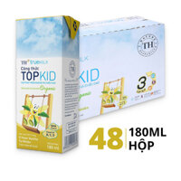 Thùng sữa tươi tiệt trùng Topkid Vanila Organic TH True Milk 180ml (48 Hộp)