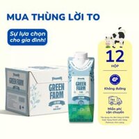 Thùng sữa tươi tiệt trùng Green Farm cao đạm ít béo Vinamilk hộp 250ml (12 Hộp)