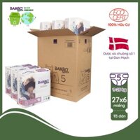 Thùng Tã Dán 100% Hữu Cơ Bambo Nature - Nhập Khẩu Đan Mạch - 12-20kg - Size XL - 6 Gói - 27 miếng