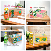 Thùng Trà C2 CHANH / ĐÀO / DÂU / DƯA LƯỚI BẠC HÀ :Chanh Tuyết Bạc Hà chai 455ml (Thùng 24 chai) (Date xa)