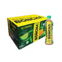 Thùng trà mật ong Boncha vị chanh 24 chai 450ml