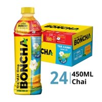 Thùng trà mật ong hương hoa lài Boncha chai 450ml (24 Chai)