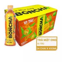 Thùng trà mật ong vị tắc Boncha chai 450ml (24 Chai)