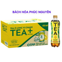 Thùng Trà Ô Long Chanh Tea Plus 24 Chai 450ml