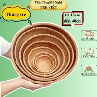 Thúng tre hun khói nhiều kích thước- Winnowing Basket