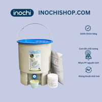 Thùng Ủ Rác Hữu Cơ Eco Bokashi 20.5L - Thùng Ủ Rác Nhà Bếp tặng 2 cốc chiết dịch, 2 Men Vi Sinh, 1 Mật Rỉ Đường