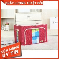 Thùng vải đựng đồ 50x40x33, 66L, tủ vải khung thép, hộp đựng quần áo, đồ chơi cho bé