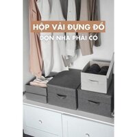 Thùng Vải Đựng Quần Áo, Hộp Đựng Đồ Đa Năng XK Cao Cấp Sắp Xếp Tủ Quần Áo Gọn Gàng Tiện Ích