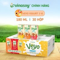 Thùng Veyo Sữa hạt lên men tự nhiên Vị Đào tiên  (30hộp x 180ml)