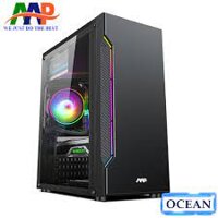 THÙNG VỎ MÁY TÍNH CASE AAP OCEAN GAMING LED RGB (Hông trong suốt)