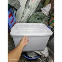 THÙNG VUÔNG 120L NHỰA DUY TÂN, CÓ BÁNH XE