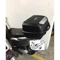 Thùng xe Lead đã kèm kit gắn trên cảng zin xe Lead, thùng givi E43NTL , hàng Givi chính hãng, bảo hành 2 năm