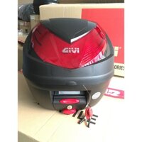 Thùng xe máy givi mẫu E250N kèm đế và bát gắn, mới 100%