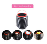 THÙNG XẾP GỌN DỤNG CỤ ĐỰNG CHỨA NƯỚC, CHỨA DỤNG CỤ GẤP GỌN MÀU ĐEN