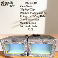 Thùng Xốp Gắn Kính có Đèn và Nắp Đậy - Nuôi Cá Lóc