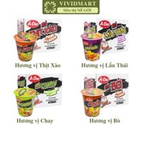 [THÙNG12LY]-A ONE- Mì ly A-One 4 vị: Thịt xào, Lẩu thái, Bò, Chay, Mì A-One ly ăn liền, Mì ly A One, Mì Aone ly (65g/ly)