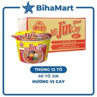 [THÙNG12TÔ]-OTTOGI- Mì tô Jin hương vị Cay, Mì Cay Jin tô, Mì tô Jin Cay, Mì tô Hàn Quốc, Mì tô Ottogi ăn liền (110g/tô)