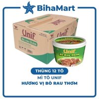 [THÙNG12TÔ]-UNI-PRESIDENT-Mì tô Unif hương vị Bò rau thơm, Mì Unif tô bò, Mì bò rau thơm tô Unif, Mì ăn liền tô (85g/tô)