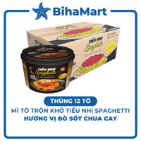 [THÙNG12TÔ]-UNI-PRESIDENT- Mì tô Tiểu Nhị Spaghetti Bò sốt chua cay, Mì tô Spaghetti Bò sốt chua cay Tiểu Nhị (105g/tô)