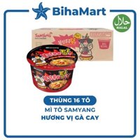 [THÙNG16TÔ]-SAMYANG - Mì tô Samyang hương vị Gà cay hầm, Mì tô Gà cay Samyang Hàn Quốc, Mì gà cay hầm Hàn Quốc (120g/tô)