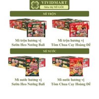 THÙNG18GÓI-VIFON- Mì Vifon xuất khẩu 4 vị: Tôm chua cay hoàng đế Trộn/Nước, Sườn heo nướng Bali Trộn/Nước (100-180g/gói)