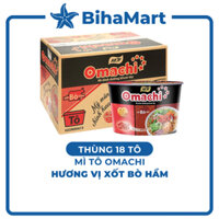 [THÙNG18TÔ]-MASAN - Mì tô khoai tây Omachi hương vị Xốt Bò Hầm, Mì Omachi Xốt bò hầm tô, Mì khoai tây Omachi tô (93g/tô)