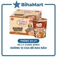 [THÙNG24LY-AFOTECH- Mì ly Cung Đình Cua bể rau răm, Mì ly Cua bể rau răm Cung Đình, Mì Cua bể rau răm Cung Đình (65g/ly)