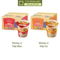 [THÙNG24LY] - ASIAFOODS - Cháo ly tổ yến Gấu đỏ 2 vị: Thịt bằm, Thịt gà, Cháo Gấu Đỏ Tổ Yến, Cháo Yến Gấu Đỏ ly (50g/ly)