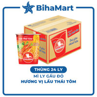 [THÙNG24LY]-ASIAFOODS- Mì ly Gấu Đỏ Lẩu thái tôm, Mì ly Gấu Đỏ hương vị lẩu thái tôm, Mì ly lẩu thái tôm Gấu Đỏ (65g/ly)