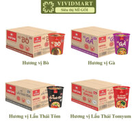 [THÙNG24LY] - VIFON - Mì ly Vifon 4 vị: Bò, Gà, Lẩu Thái Tomyum, Lẩu Thái Tôm, Mì ly ăn liền Vifon, Mì Vifon ly (60g/ly)