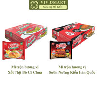 THÙNG30GÓI-AFOTECH- Mì trộn Cung Đình Kool gói 2 vị: Spaghetti xốt thịt bò cà chua, BBQ sườn nướng kiểu Hàn Quốc 99-105g