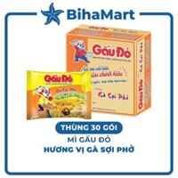[THÙNG30GÓI]-ASIAFOODS - Mì Gấu Đỏ hương vị Gà sợi phở, Mì Gà sợi phở Gấu Đỏ, Mì gói ăn liền Gấu Đỏ Gà sợi phở (63g/gói)
