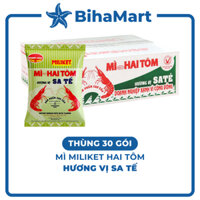 THÙNG30GÓI-COLUSA- Mì giấy Miliket Hai Tôm gói vị Sa tế, Mì tôm hiệu Hai Tôm Miliket hiệu 2 Tôm Colusa ăn liền (70g/gói)
