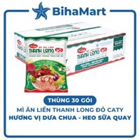 THÙNG30GÓI-VINACATY- Mì ăn liền thanh long đỏ Caty hương vị Dưa chua - Heo sữa quay, Mì tôm thanh long đỏ Caty (70g/gói)