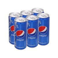 Thùng/Lốc 6 Lon Nước Có Ga Pepsi 320ml Nước Ngọt Giải Khát Có Ga