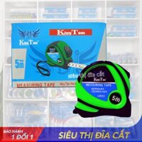 Thước 2 Mặt KingTom Xanh Lá TKT- LN22-5m B25 - Thước Lỗ Ban - Kéo Rút Trơn Tru - Lẻ 1 Cái