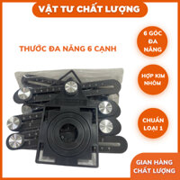 Thước 6 cạnh đa năng đo góc, đo lỗ, chất lượng hợp kim nhôm có góc gấp