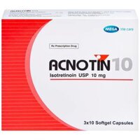 Thuốc Acnotin 10mg MEGA We care điều trị mụn trứng cá nặng (3 vỉ x 10 viên)