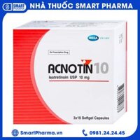 Thuốc Acnotin 10mg MEGA We care điều trị mụn trứng cá nặng (3 vỉ x 10 viên)