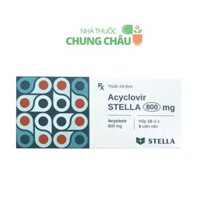 Thuốc Acyclovir Stella 800mg: Điều trị nhiễm virus Herpes zoster (Zona), thủy đậu và Herpes simplex (Thuốc kê đơn)