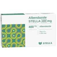 Thuốc Albendazol Stella 400mg điều trị nhiễm một hoặc nhiều loại ký sinh trùng đường ruột (1 vỉ x 1 viên)