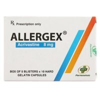 Thuốc Allergex 8mg OPV điều trị viêm mũi dị ứng, mày đay vô căn mạn tính (5 vỉ x 10 viên)