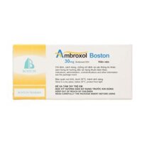 Thuốc Ambroxol Boston 30mg Boston điều trị viêm phế quản, hen phế quản (3 vỉ x 10 viên)