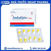 Thuốc Amlodipin 5mg  điều trị tăng huyết áp, đau thắt ngực (3 vỉ x 10 viên)