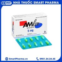 Thuốc Amlor 5mg Viatris điều trị tăng huyết áp, đau thắt ngực (3 vỉ x 10 viên)